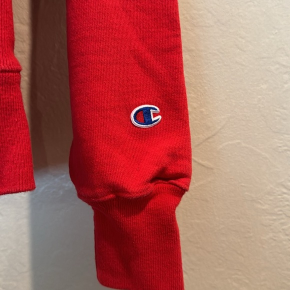 CHAMPION REVERSE WEAVE STITCH LOGO HOODIE SWEATSHIRT WHITE Women’s XS - Picture 4 of 7